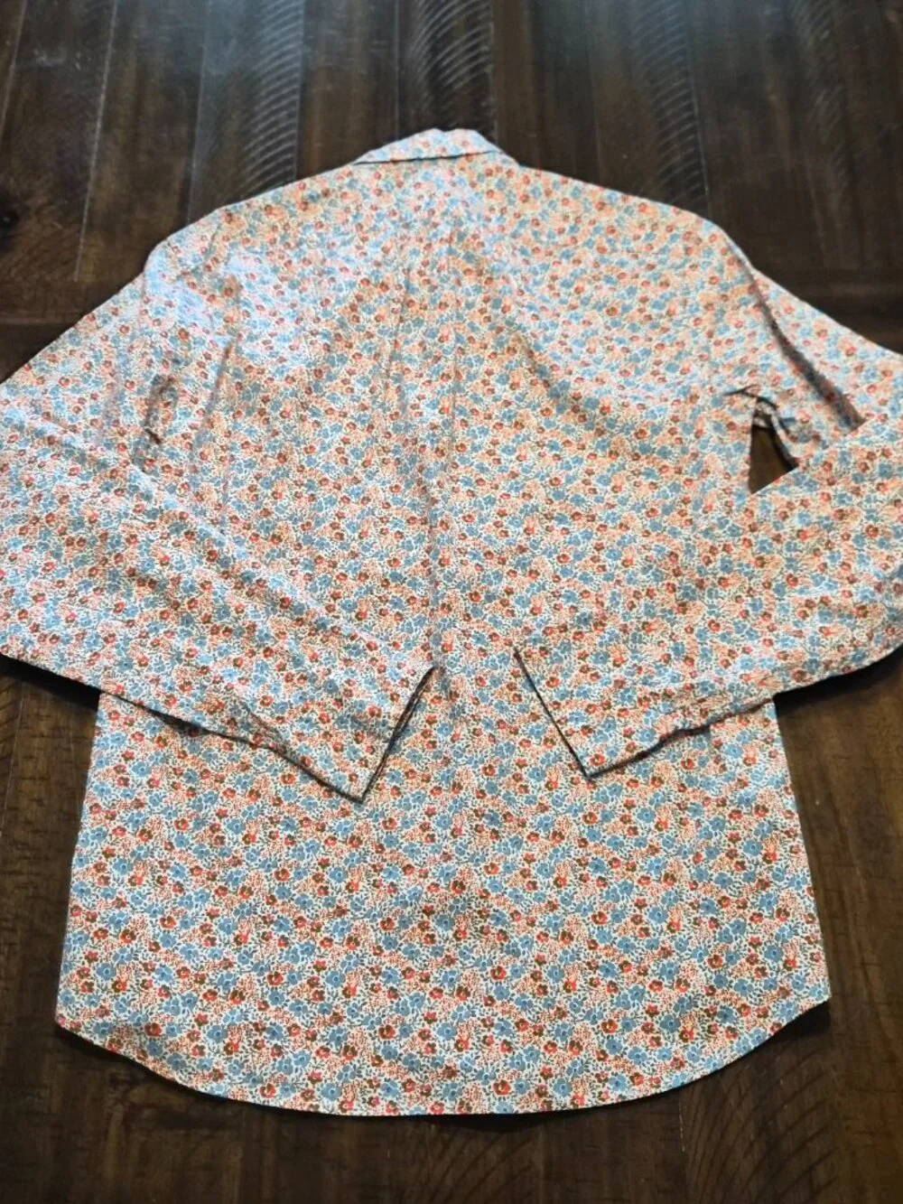 J.Crew Slim Fit Stretch Secret Wash Shirting Size M Floral Organic Cotton G706